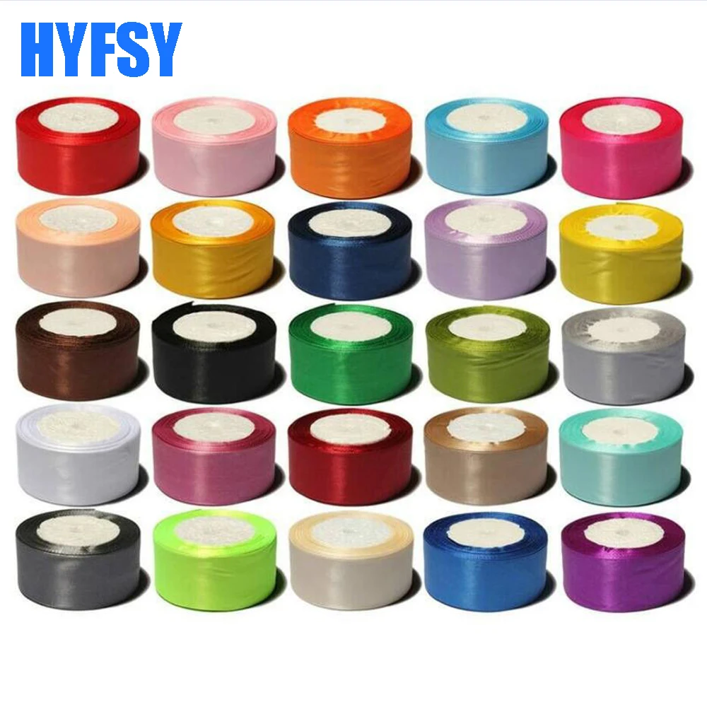 

hyfsy 10081 40mm wide (25 yard/bag) ribbon DIY handmade materials gift wrapping hair bow satin polyester 4cm