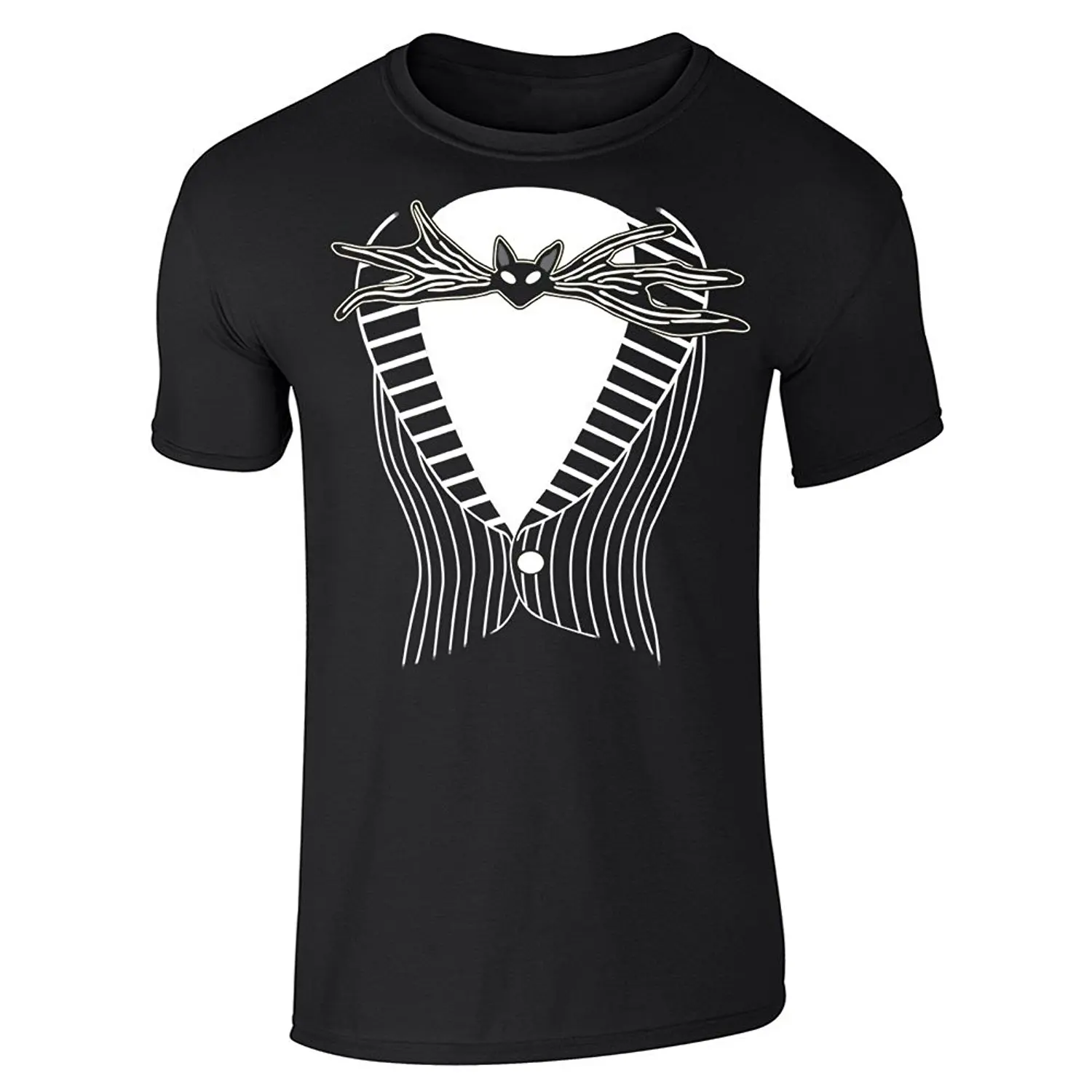 font b Custom b font Fit Graphic Tees Jack Skellington Tuxedo Costume Short Sleeve font