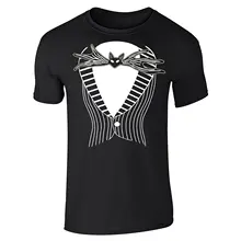 Custom Fit Graphic Tees Jack Skellington Tuxedo Costume Short Sleeve T Shirt Crew Custom Made T