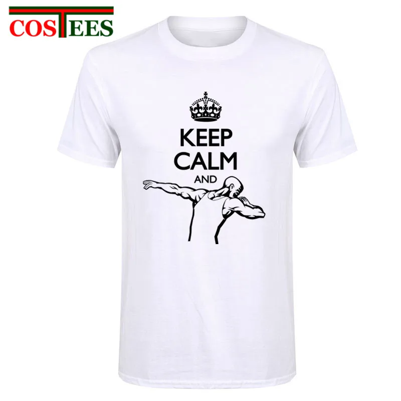 Newest Mens Casual Keep Calm And Dab T Shirts Men Brand Clothing Man's Short Sleeve Slim T-Shirts Males Wear Plus Size Tops Tees