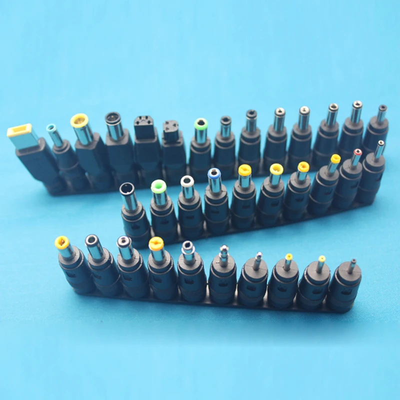

34pcs Universal Laptop DC Power Supply Adapter Connector Plug AC DC Jack Charger Connectors Laptop Power Adapter Conversion Head
