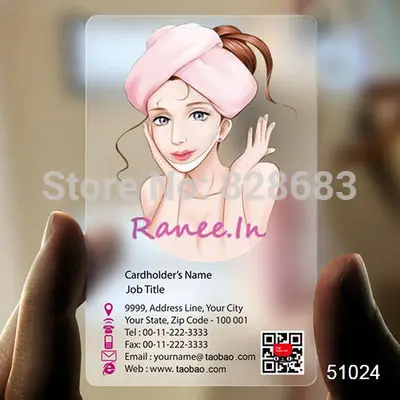 

51024 makeup beauty skin girl template for translucent plastic business card