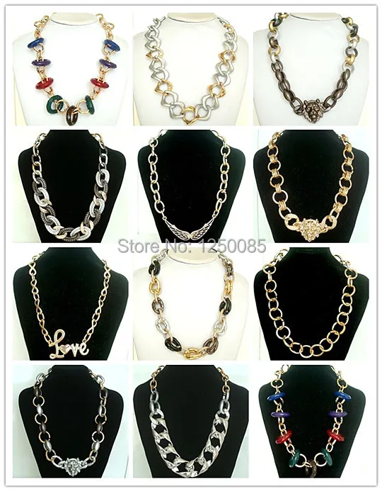 

Fashion Statement Necklace for Women Men Wholesale Jewelry LOVE Style, Lion Design etc.