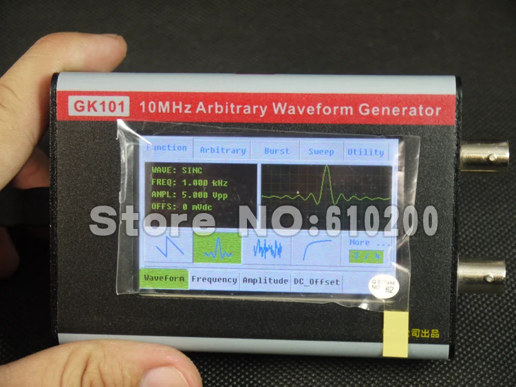 Английская версия черный GK101 цветной lcd сенсорный экран DDS генератор сигналов произвольной формы функция генератор сигналов 80MSa/s 10 МГц
