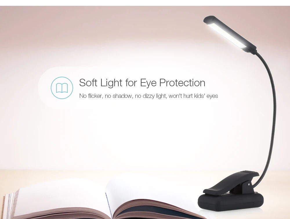 Dimmable Книга Чтение настольная лампа двойные рычаги гибкий зажим книга Usb с питанием от аккумуляторной батареи AAA для студентов стол в