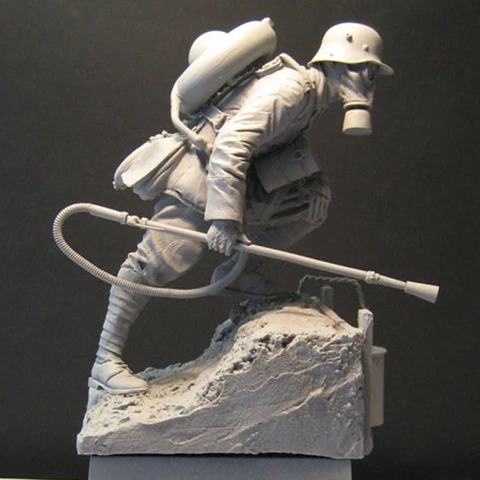 

1/16 Resin Figure Soldier Model Kit Masked Soldiers Unassembled Unpainted