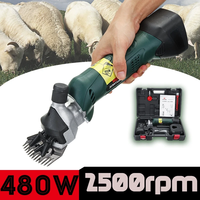 Cordless Electric Sheep Shearing Clipper Wool Scissors Goat Shears