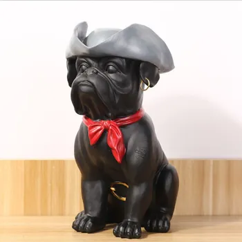 

American Country Dog Home Decoration Decoration Resin Home Decoration Pug Black Resin Bulldog Decoration Housewarming Gifts