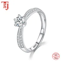 TKJ 925 пробы серебряные кольца турмалин камень CZ циркон обручальные кольца для женщин женские ювелирные изделия Размер 6 7 8