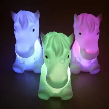 

New Cute Horse Shape 7 Color Change LED Lamp Night Light Christmas Decoration