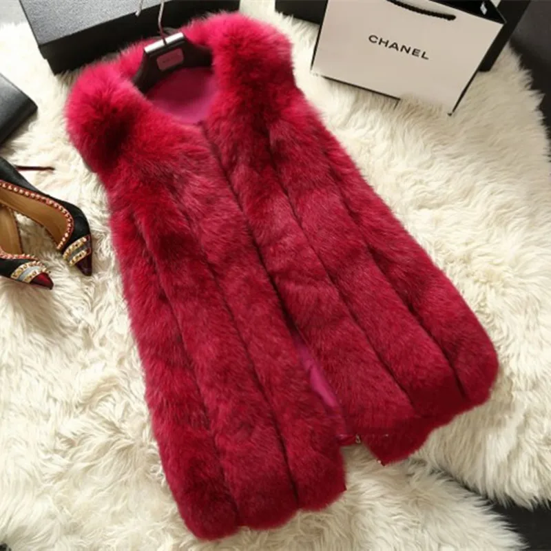 2016 Lady Fashion Genuine Nature Whole hide Fox Fur Vest Waistcoat Winter Women Fur Gilet Outerwear