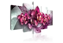 5 Pieces Modern Pink Orchid Flowers Poster Prints Living Room Wall Art Canvas Painting Home Decoration