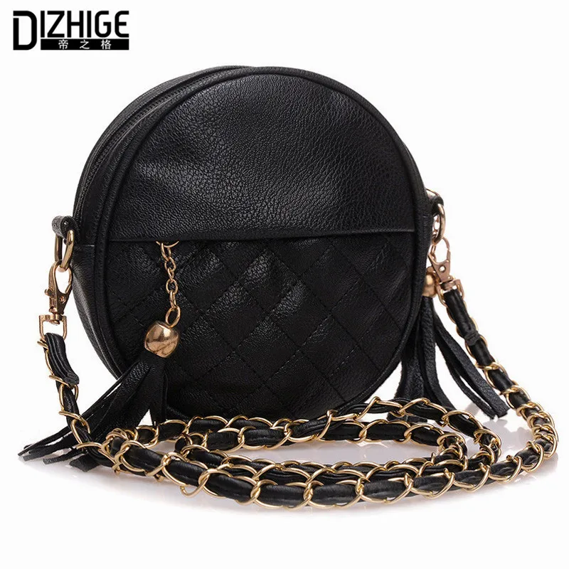 2016 New Tassel Designer Handbags High Quality Crossbody Bags For Women Pu Leather Mini Bag Fashion Chains Sac Femme