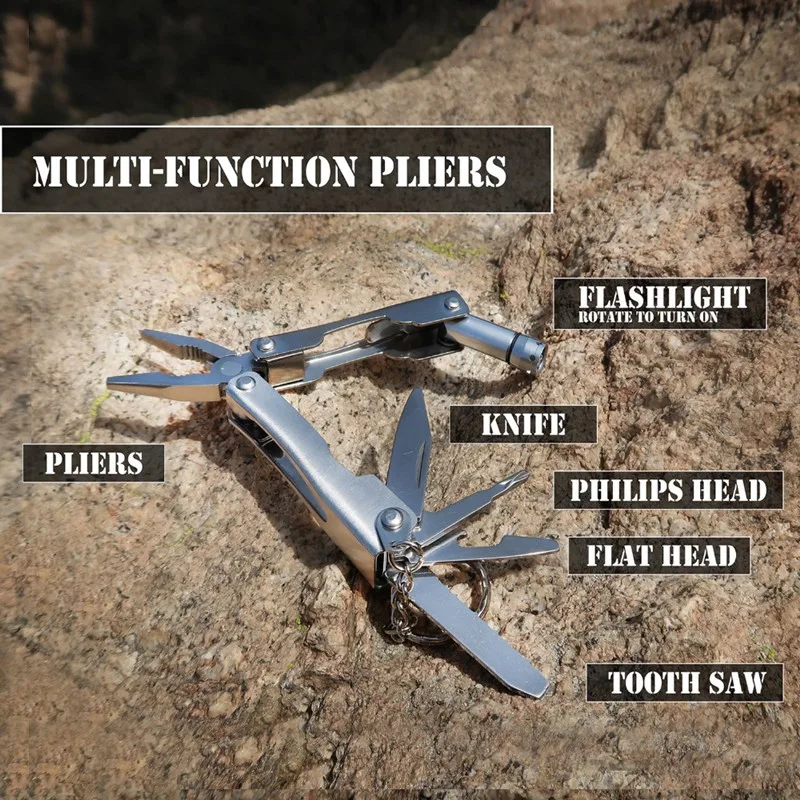 Outdoor Survival Gear Emergency Equipment for Camping Hiking Survival Tools Whistle SOS Flashlight Tactical Pen First Aid Kit (5)