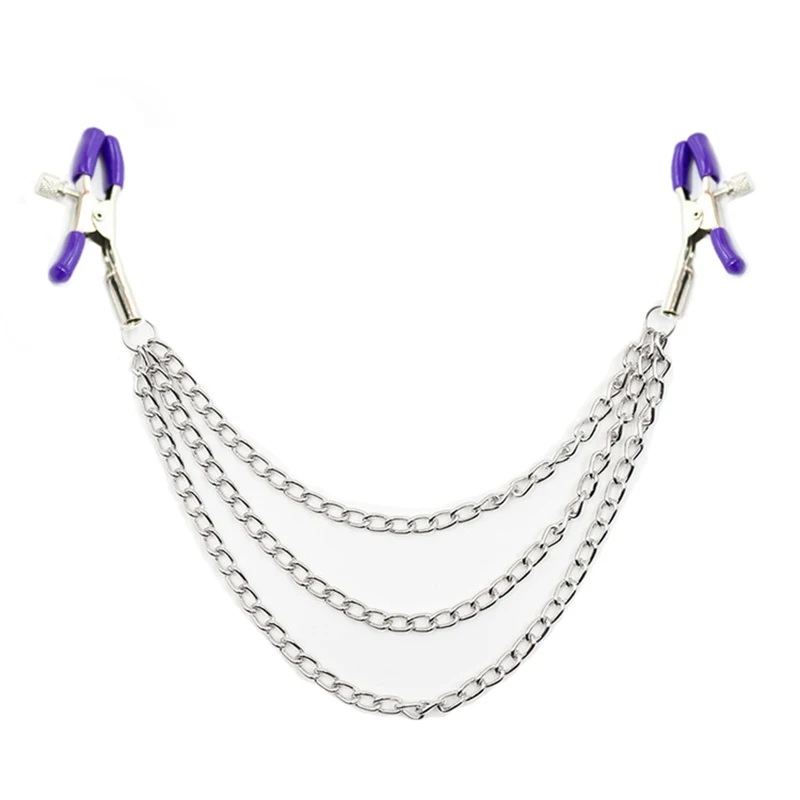

Women Flirting Nipple Clamps Metal Chain Nipple Clamp Erotic Papilla Stimulator Clip Bondage Restraints Teasing Pinzas Pezones
