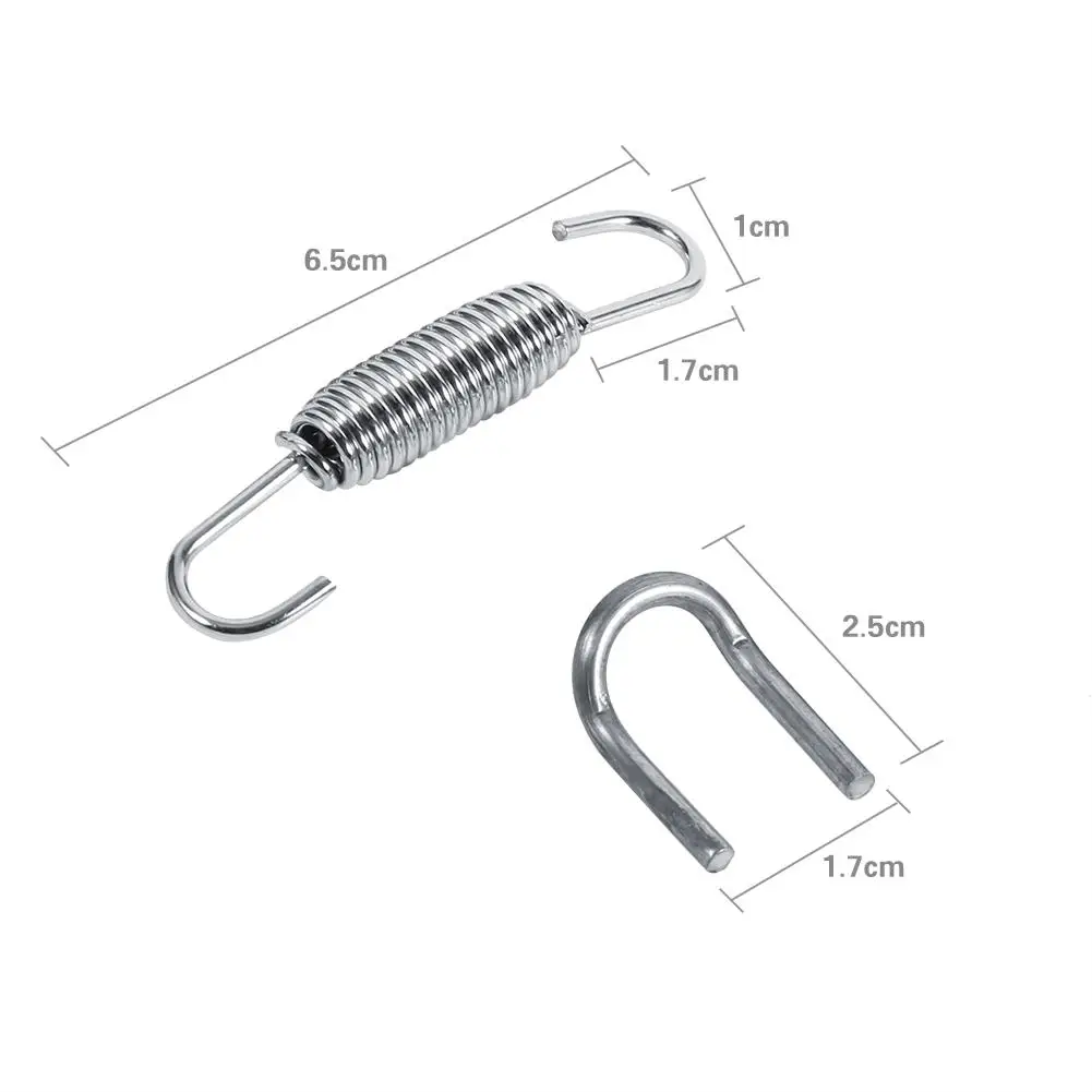 2x выхлопная система мотоцикла полностью вращающиеся монтажные пружины из нержавеющей стали