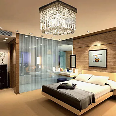 

Lustre De Cristal Modern LED Crystal Ceiling Light Lamp With 2 Lights For Living Room Bedroom Free Shipping