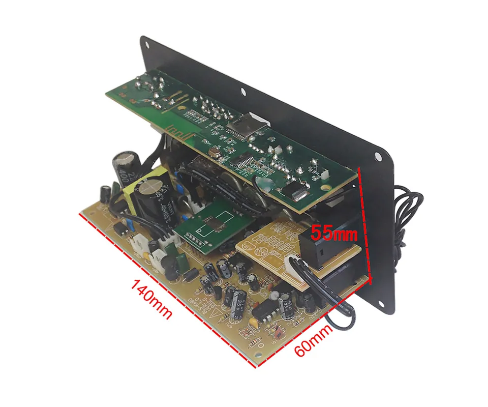 Bluetooth Amplifier Board Dual Microphone Karaoke for 812Inch Speaker