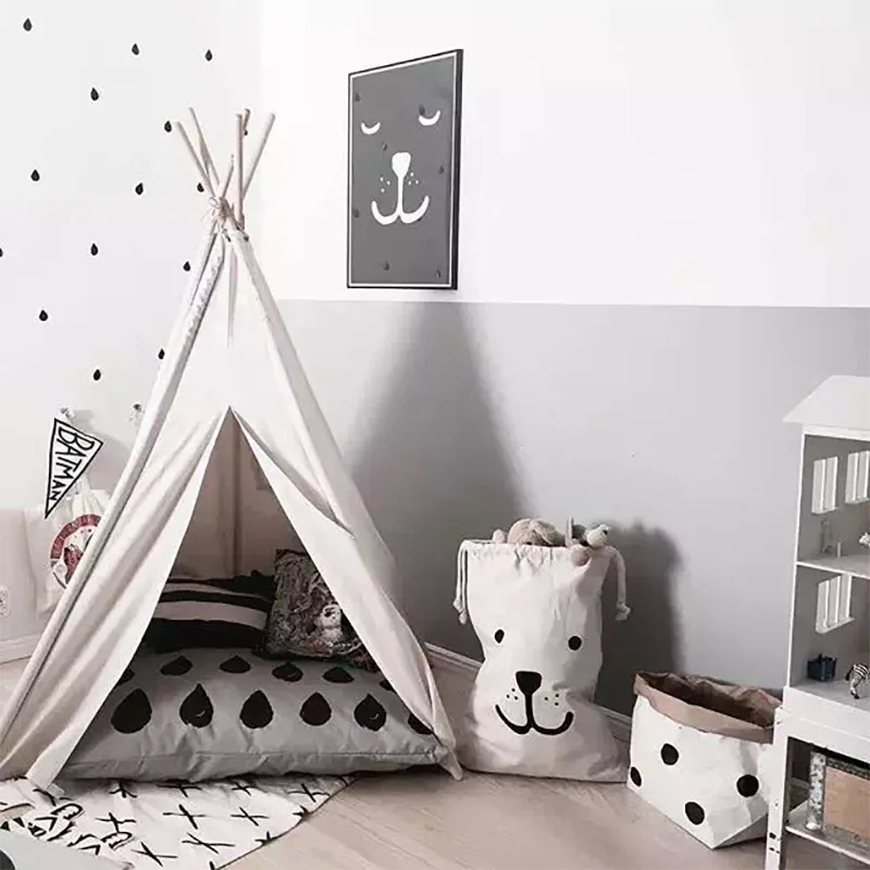 Sdarisb الأبيض الكرتون لعبة إلكتروني القذرة الغسيل كيس الغسيل سلة القطن الأطفال شنقا الرباط لعبة حقيبة التخزين متعددة