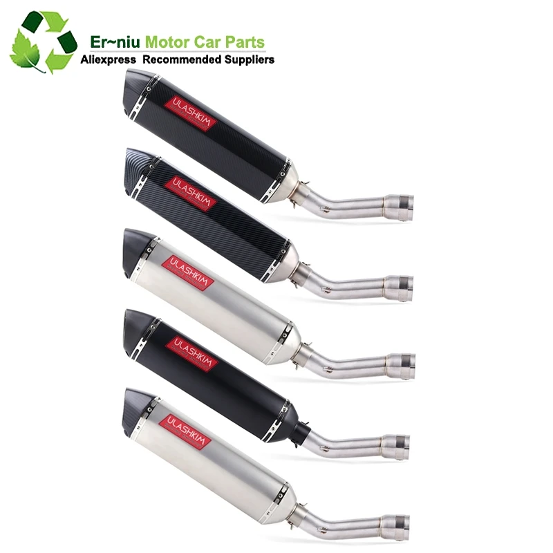 

Motorcycle Muffler Exhaust Full System Connect Link Pipe Middle Pipe Slip On For YAMAHA FZ1 FZ1N FZ1000 2005-2016