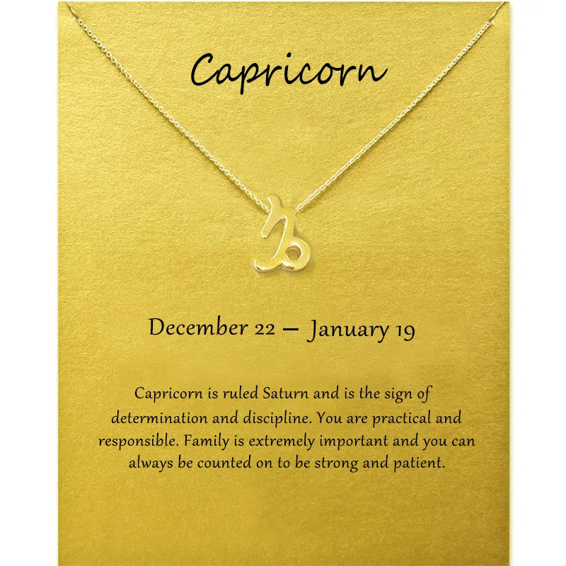 

12 Constellation Necklace For Women Capricorn Pendant Necklace Minimalist Clavicle Chain Choker Necklaces for Mother's Day Gift
