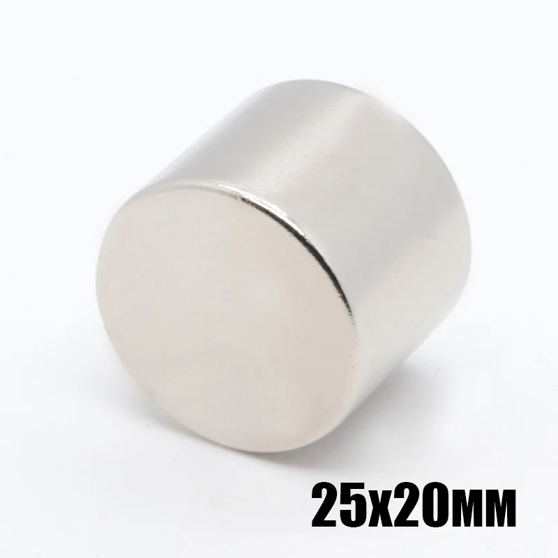 

5pcs 25x20 mm Dia super strong magnet N35 round rare earth NdFeB magnet disc 25*20mm the strongest permanent power magnet