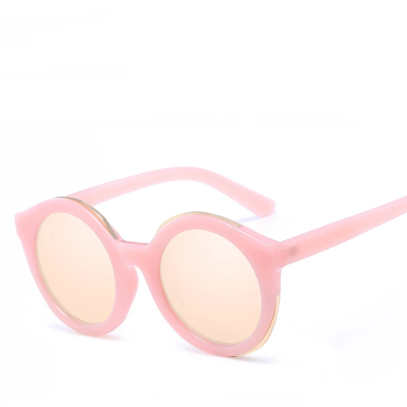 

OHMIDA New Fashion Retro Sunglasses Women Brand Designer Mirror UV400 Blue Round Glasses For Men Vintage oculos feminino de sol