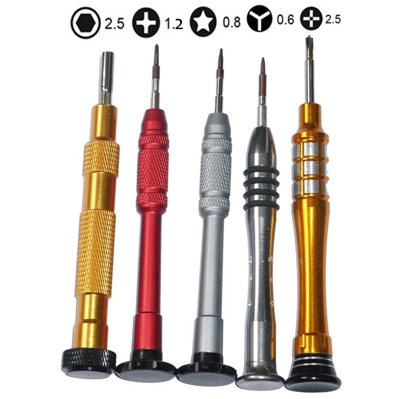 5 in 1 Precision Metal Screwdriver Set for Apple iPhone 7 7 Plus 6 Plus