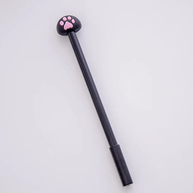 1 шт. Корейская креативная Милая кошачья лапа стираемая нейтральная ручка черная ручка для подписи - Цвет: A