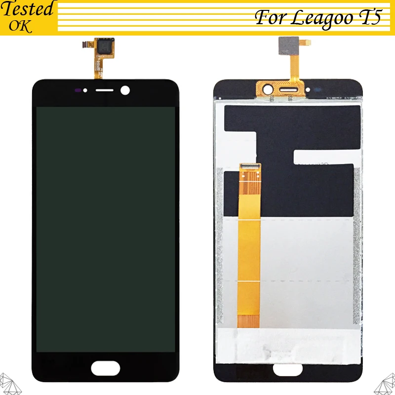 Дешево 100% протестированный рабочий для leagoo T5 ЖК дисплей в сборе + стекло с сенсорным экраном 1920*1080 5,5 дюйма Замена ЖК экрана
