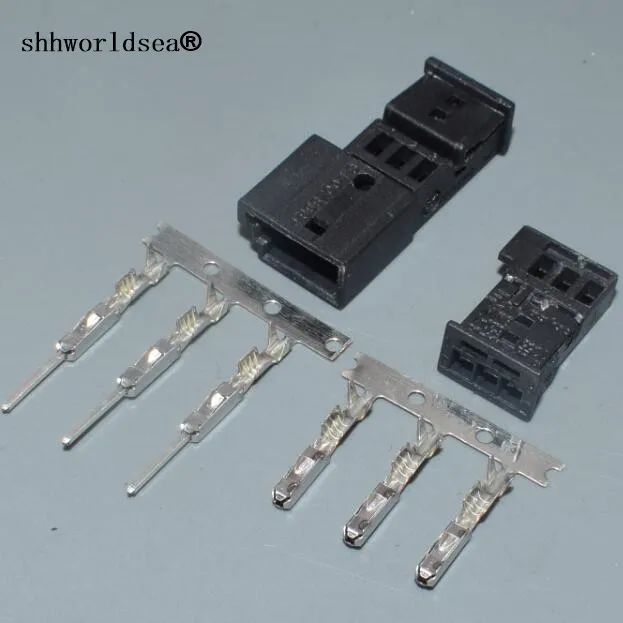 

shhworldsea 3 Pin/Way Male Female Auto Stereo Connector,Car Speaker Plug Treble Plug Socket For BMW 1-968700-1 B/1355620-1