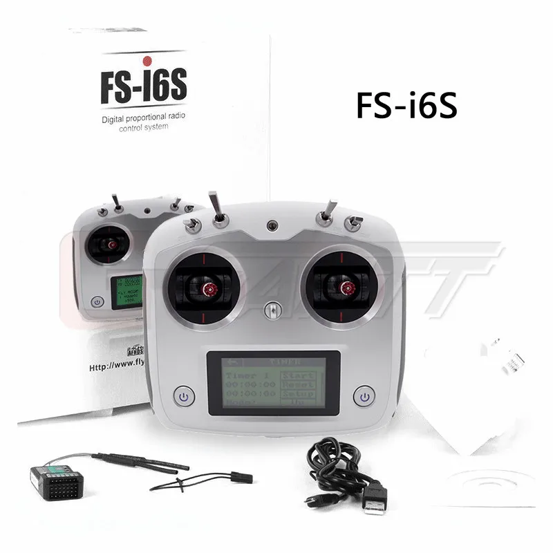 

Flysky FS-i6S 2.4G 10CH AFHDS Transmitter With FS-iA6B Receiver Remote Control For Eachine Racer 250 Quadcopter Airplane