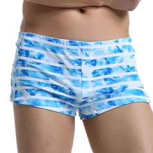 3 шт./лот, новинка, мужские боксеры, нижнее белье с чернильным рисунком, хлопок, с принтом, свободные трусы, дышащее нижнее белье для отдыха, 7 цветов