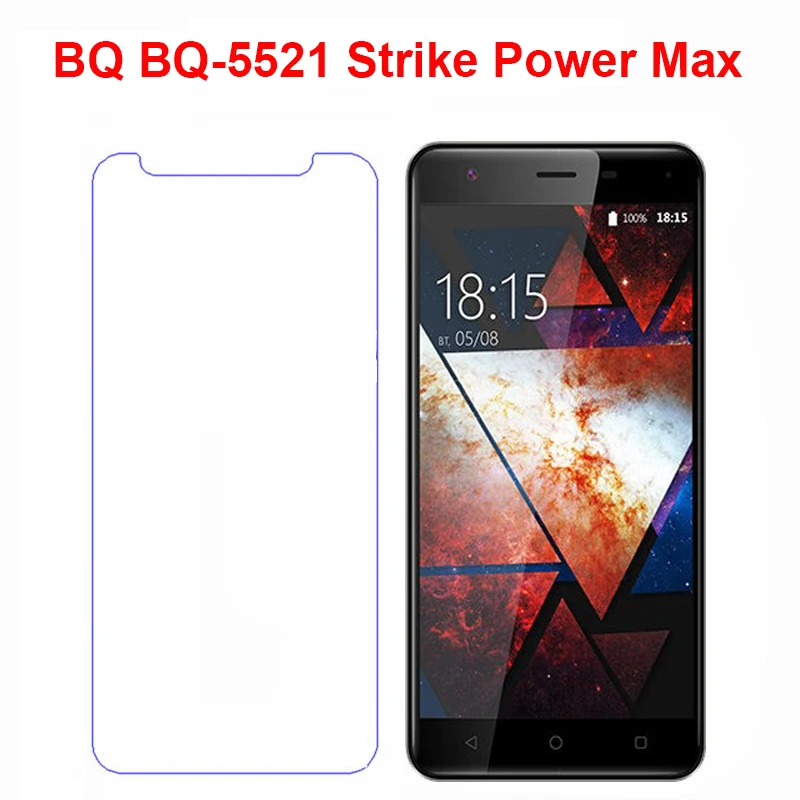 

For BQ Mobile BQS-5521 Strike Power MAx Tempered Glass Screen Protector 2.5 9h Safety Protective Film on BQS 5521 BQS5521 Glass