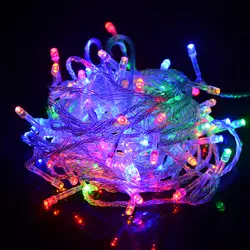 RGB Led свет шнура 10 м 100 светодиоды Рождественская вечерние Декор Крытый Фея лампы EU/US Plug AC220V 110 В Водонепроницаемый наружного освещения