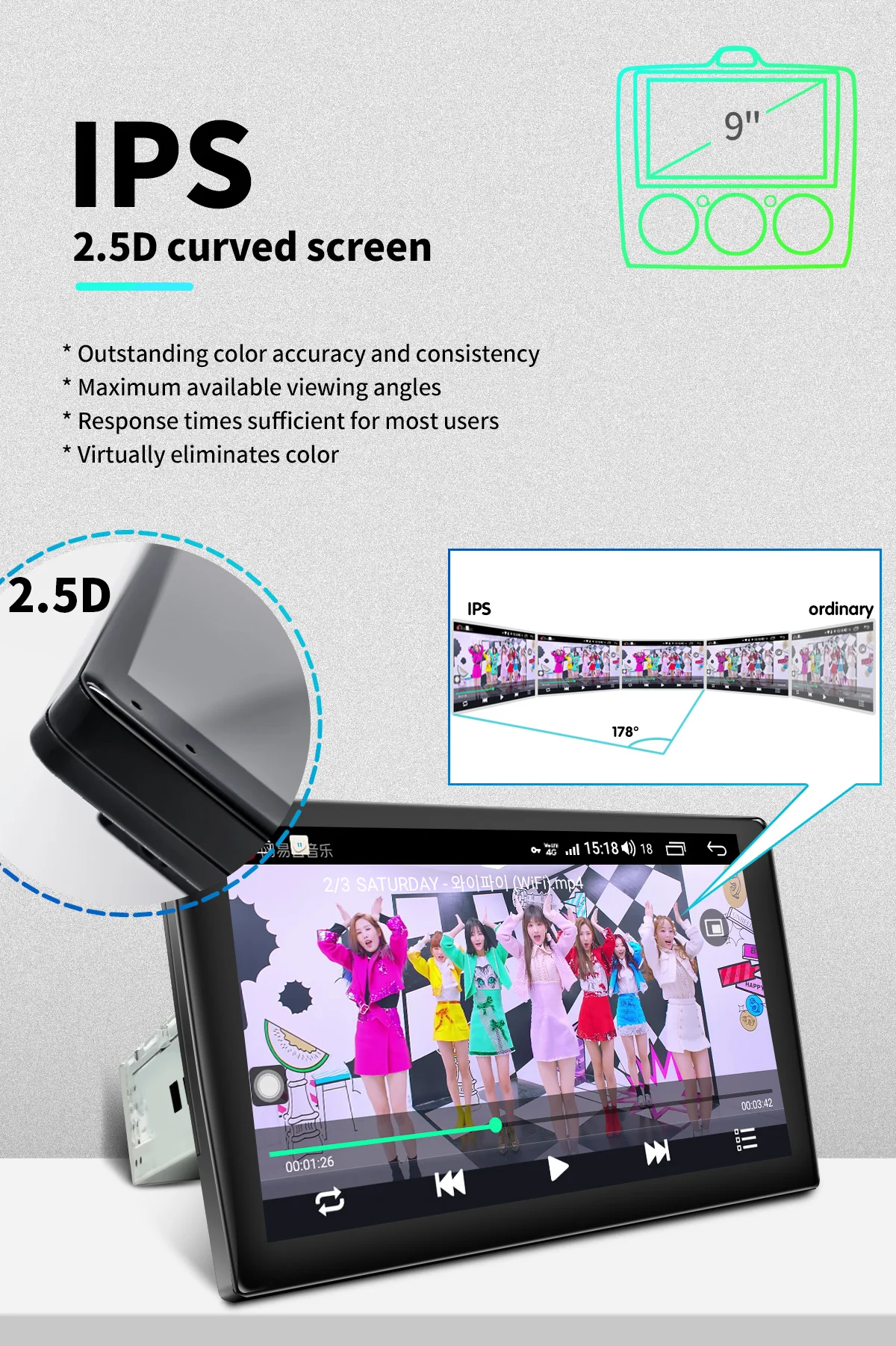 Clearance DSP 9" 1Din Android 8.1 Car Multimedia Radio for Ford Focus Exi MT Mk2 Mk3 2004-2011 GPS Navi SPDIF DAB Mirror Link OBD 4G SIM 8