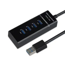 4 порта USB концентратор Расширение высокоскоростной адаптер передачи USB 3,0 концентратор портативный USB разветвитель для ноутбука ПК Прямая