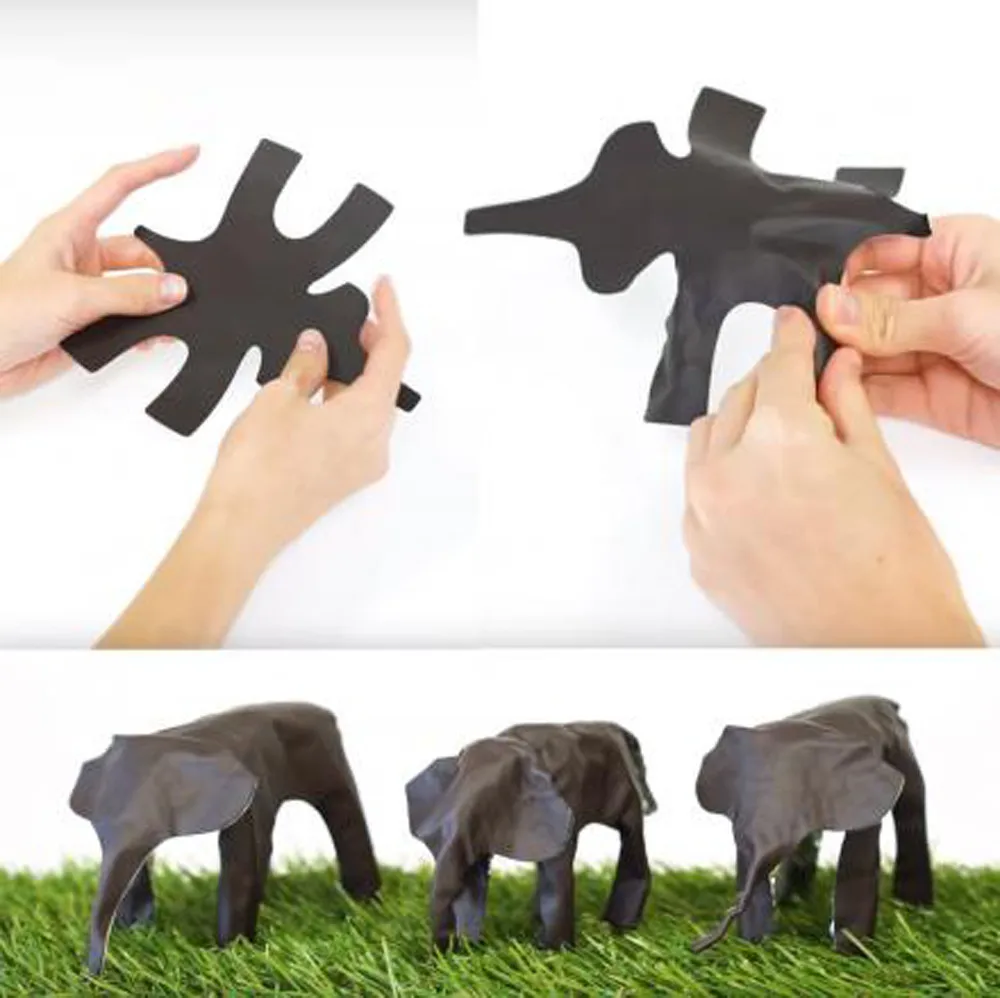 

Pop-Up Elephant Animal Mini Sculpture Lets You Sculpt Your Own Animals 4Pcs Plastic toy elephant giraffe gorilla bear new 416