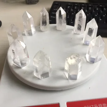 

2019 Hot Wedding Decoration-AC39(10pcs a lots) Natural Clear Transparent Quartz Crystal Polished Healing Point Wand Sale