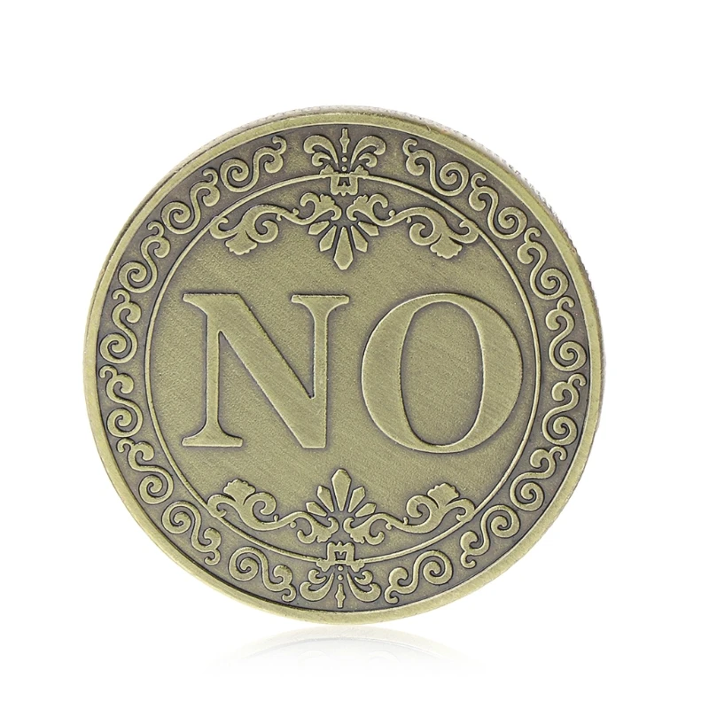 

YES or NO Commemorative Coin Floral YES NO Letter Ornaments Collection Arts Gifts Souvenir game coin