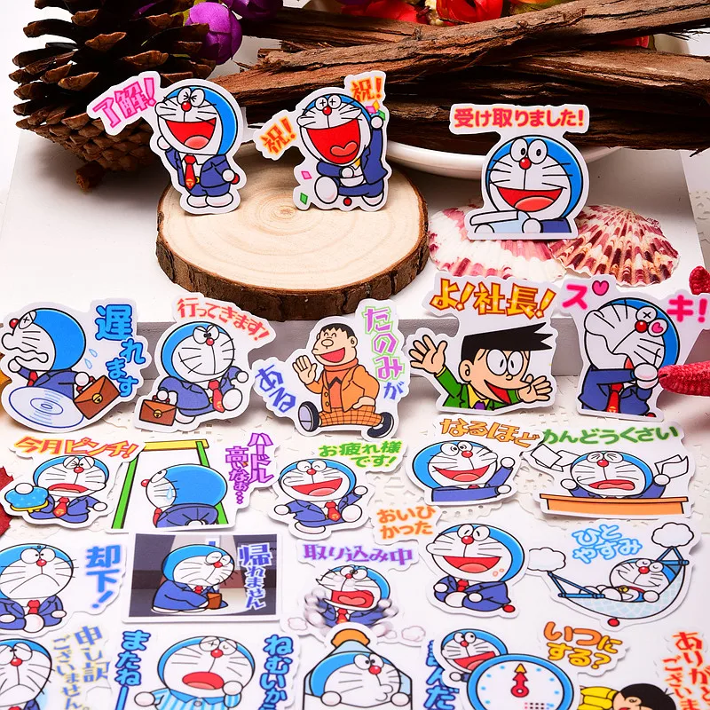 24 шт. kawaii милый японский мультфильм Doraemon наклейки/декоративные Скрапбукинг Стикеры/забавные DIY ноутбук телефон домашний сад