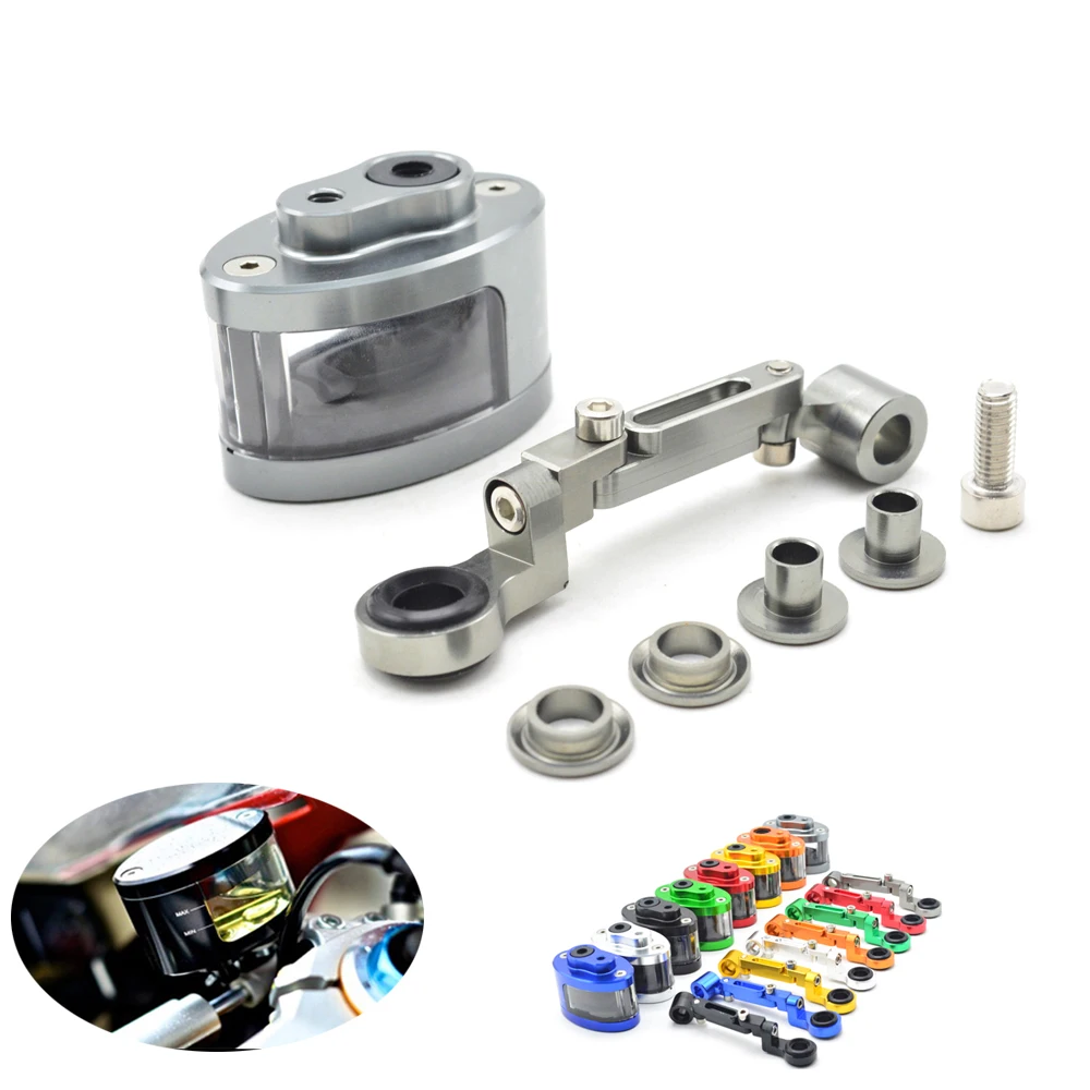 

Universal Motorcycle Brake Fluid Reservoir Oil Tank have mounting kit For MV Agusta F3 675 800 F4 1000 S RR RC AGO AMG
