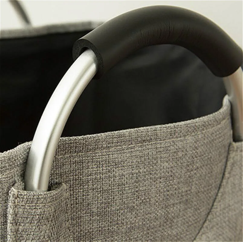 Скандинавском стиле из алюминиевого сплава ткань ручной работы приема ствола Складная домашняя приемная корзина для грязного белья Корзина мешок для белья EVA