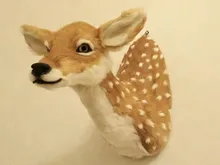 large 52x48cm artificial sika deer head model polyethylene&furs handicraft, wall pandent home decoration gift A0700