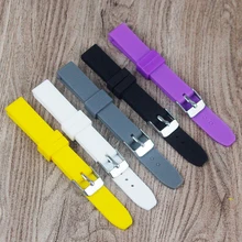 

New stainless steel buckle silicone strap14mm Brand Exercise Waterproof strap