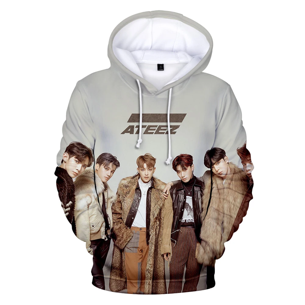 

Korean Fashion Kpop ATEEZ 3D Hooded Hoodie Sweatshirts Women Kawaii Tops Pullovers Wooyoung Jongho ATEEZ A TEEnager Z Streetwear