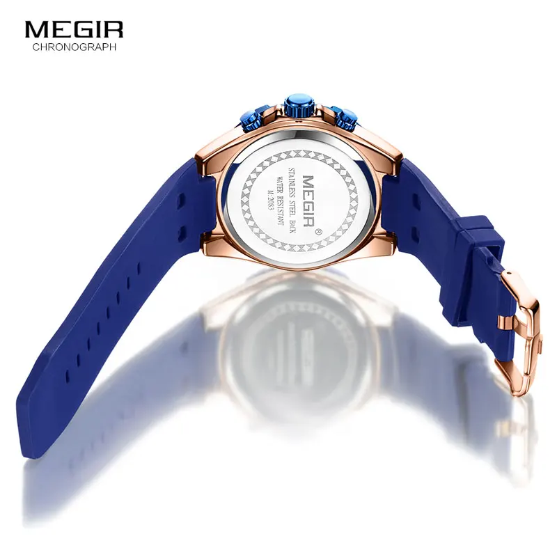 Relogio мужские спортивные часы для мужчин MEGIR Элитный бренд творческий наручные часы Мужские Силиконовые Большой цифровой хронограф часы для мужчин