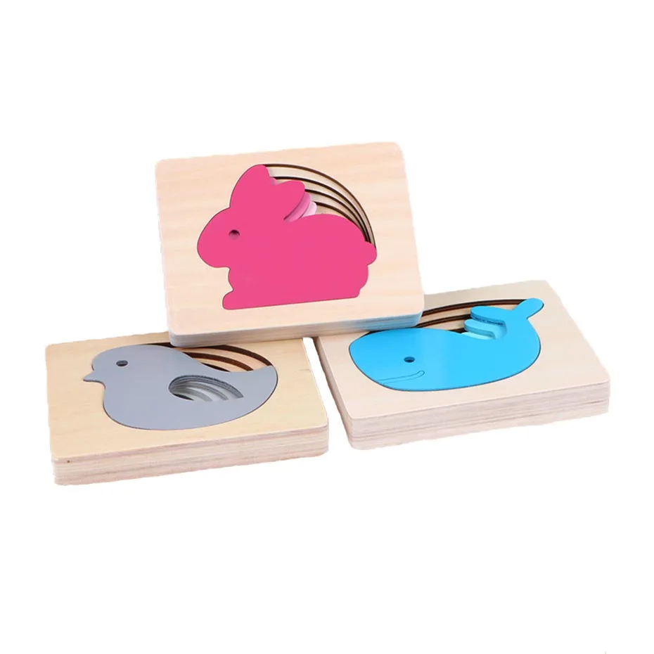 

1set Baby Wooden Toys Animals Shaped BPA Free Food Grade Materials Intelligence Educational Toys Nurse Gifts Can Chew Toys