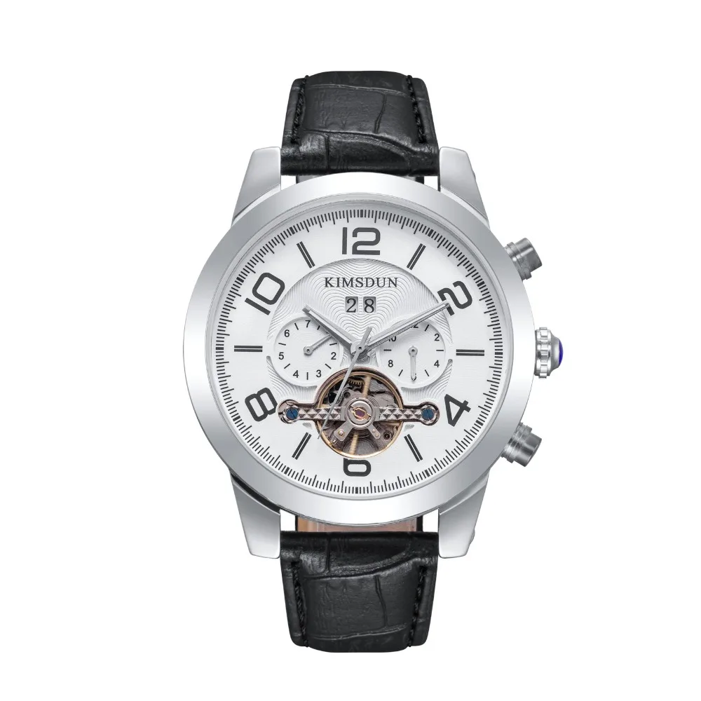 

2019 KIMSDUN Top Luxury Brand Watches Mens Leather Quartz Business Watch Mens Military Sport Waterproof Clock Relogio Masculino