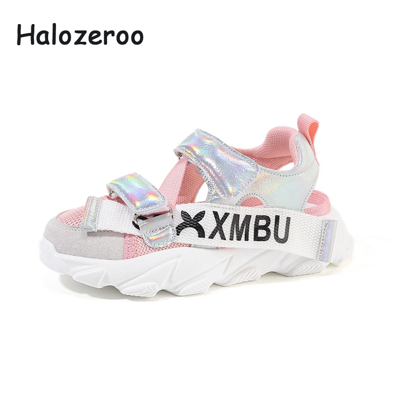 

New 2019 Summer Kids Beach Sandals Baby Boys Casual Sandals Children Pu Leather Sport Sandals Girls White Shoes Soft Brand Flats
